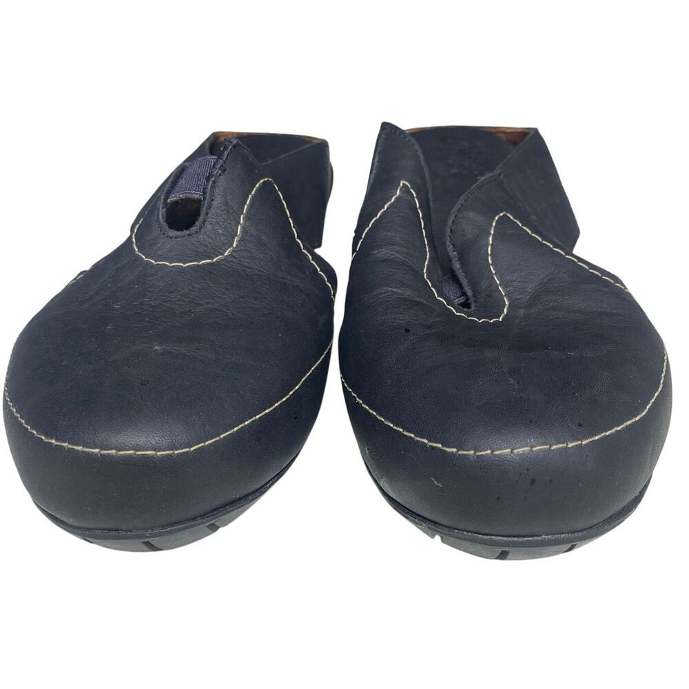 Sergio Tomani Women's Black Leather, Slip-on Slide, Size 10-10.5, Handmade - Picture 4 of 11